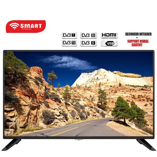 SMART TECHNOLOGY TV LED HD 32" - Régulateur & Décodeur Intégrés STT-5032A- Noir - Garantie 12 Mois